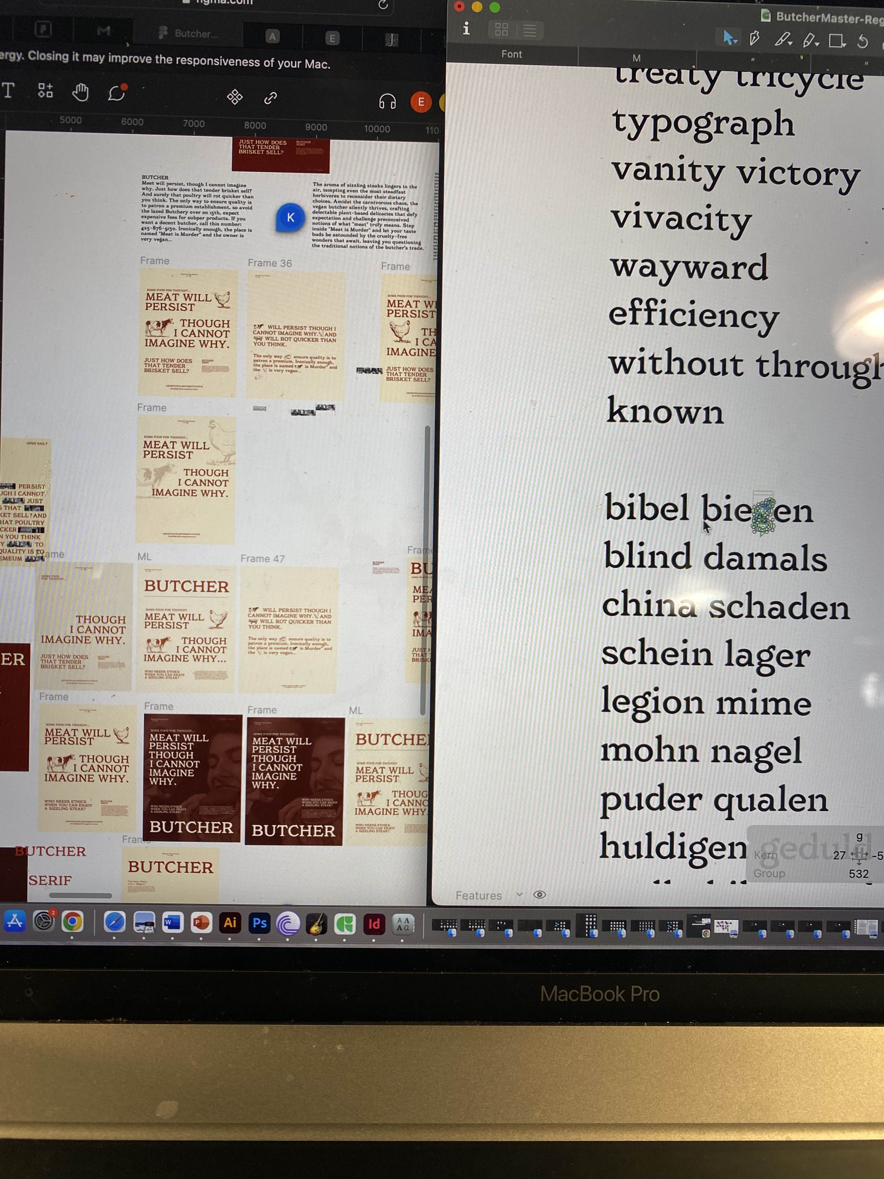 Butcher Serif process
